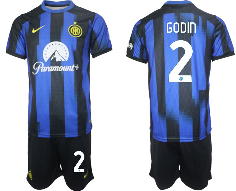 Men 2023-2024 Club Inter Milan home blue #2 Soccer Jersey